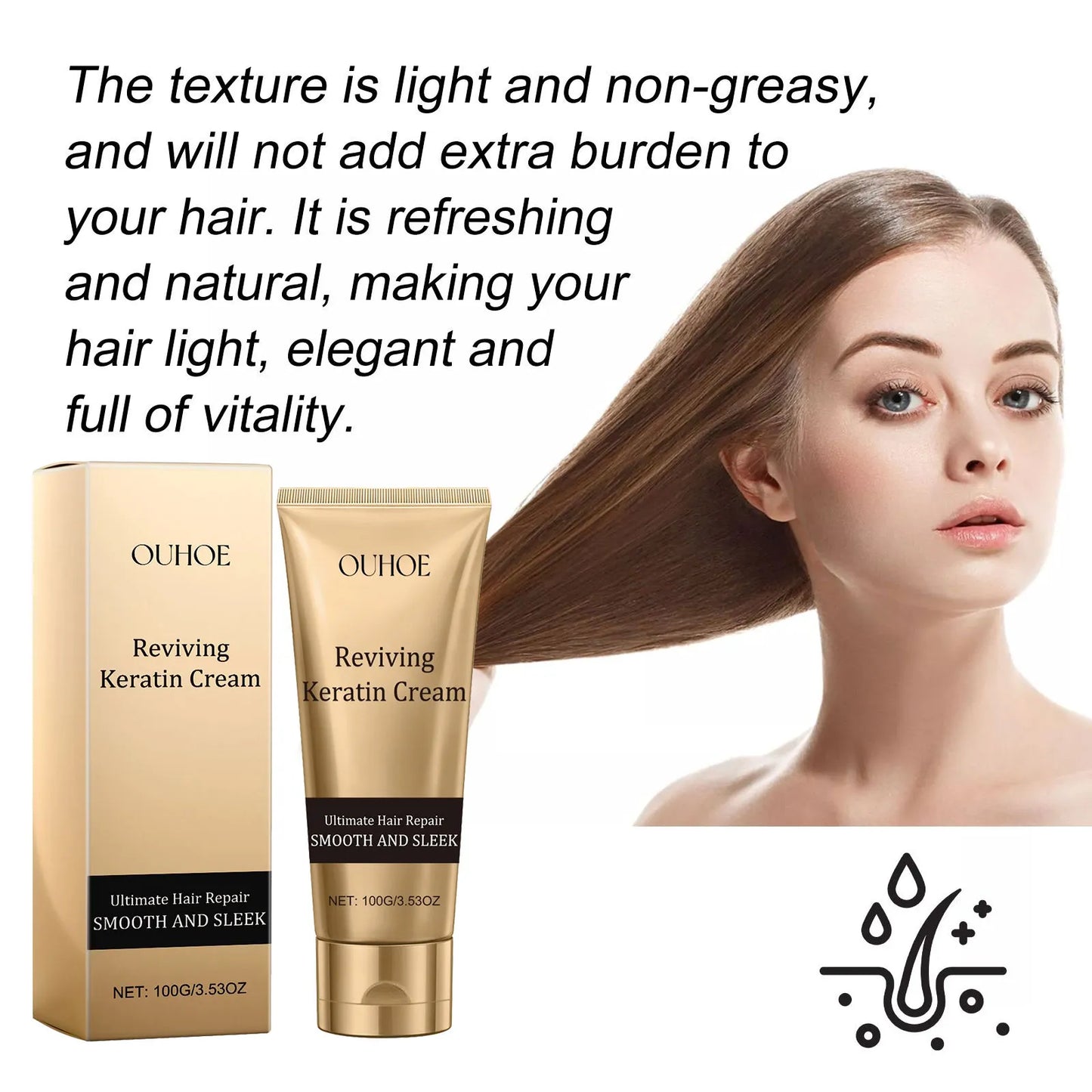 OUHOE  Reviving Keratin Hair Cream ( BUY 1 GET 1 FREE )