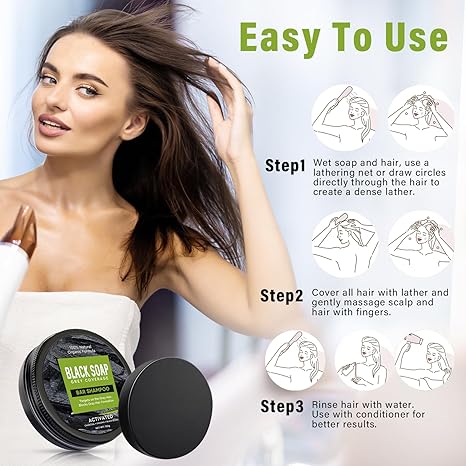 GleamXi Natural Black Shampoo Bar ( BUY 1 GET 1 FREE )