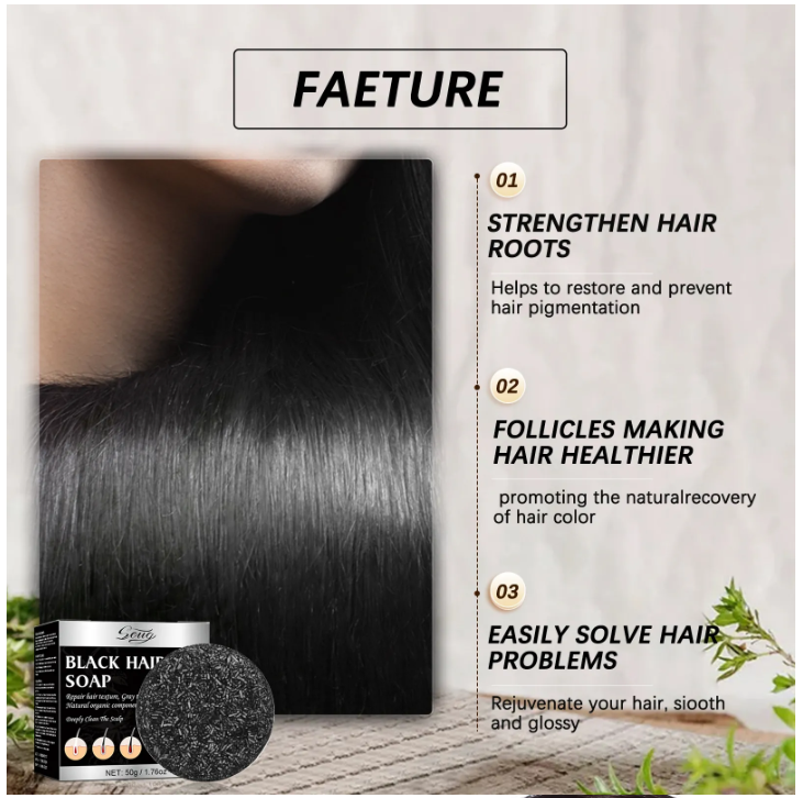 Natural Black Hair Soap ( BUY 1 GET 1 FREE )